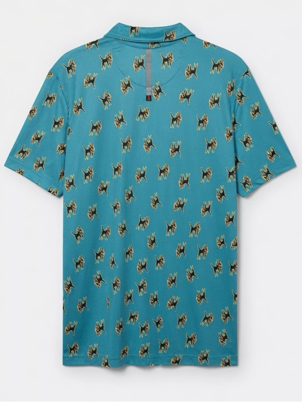 Jamie Sadock Men’s Xxl Blue Barking Dog Print Performance Golf Polo View 4